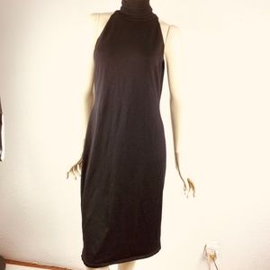 Lauren Ralph Lauren Black Silk Turtleneck Dress